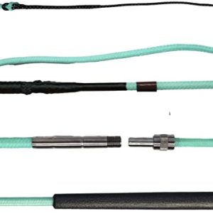 JA Horse Longierpeitsche Longier Peitsche Longieren 180/200 cm teilbar zerlegbar, zweiteilig, zum Zusammenschrauben (180 cm, JA Basic-Griff Minze)