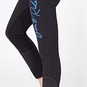 PFIFF 102843 Reithose Born to Ride, Vollbesatzhose Kinderreithose Kinder Schwarz 140