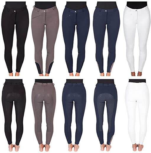 PFIFF Reithose Sanja Silikon-Grip-Vollbesatz Kinder Grau-Blau 116