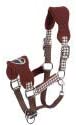 PFIFF 102433-80-Full Kunststoffhalfter -Wiesn- Pferdehalfter Warmblut, L, braun/hellblau