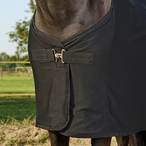 Abschwitzdecke für Pferde, Pferdedecke aus Polyester und Fleece, hochwertige Stalldecke für kalte und wärmere Temperaturen, ideal zum Abschwitzen,... – Bild 3