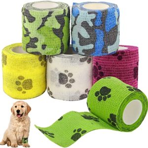 ACHANFLY 6 Rollen Verbandsmaterial Selbstklebender 5cmx4.5m Verband Bandage Elastische Binde Pflaster Rolle Haftbandage Fixierbinde…