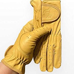 Damen Reithandschuhe, Leder, Hellbraun, Dunkelbraun und Schwarz