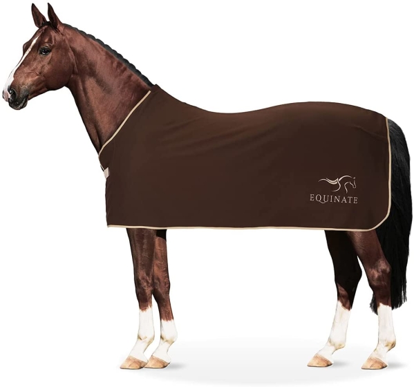 Equinate Abschwitzdecke Orlando aus Fleece mit Widerristpolster