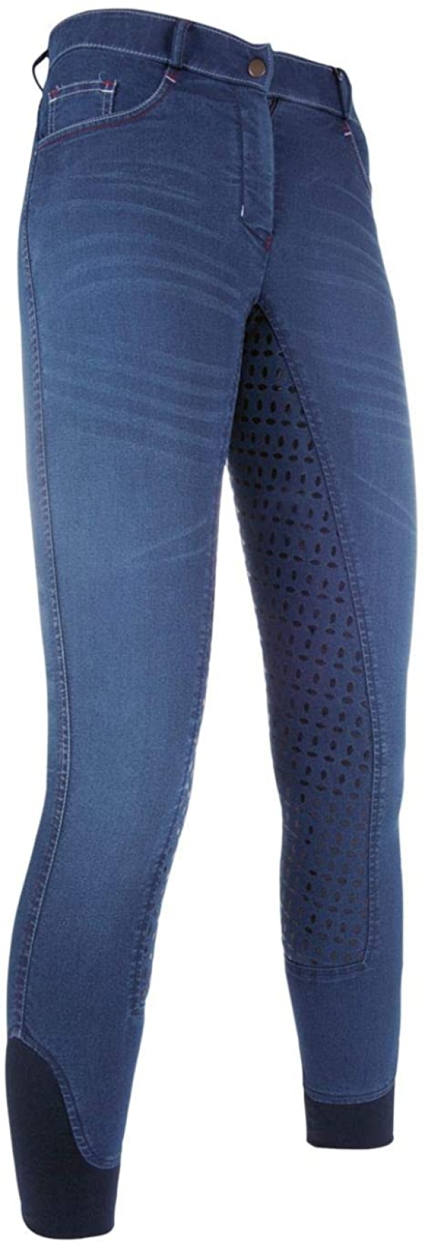 HKM 11055 Reithose Summer Denim Easy, Damen Mädchen, 3/4 Besatz, 128-176 34-84