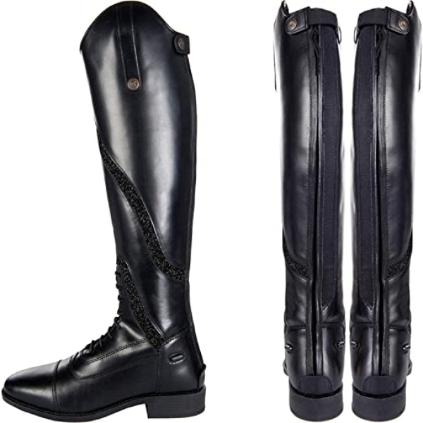 HKM 9108 Reitstiefel Gijón, Standardlänge/-weite, Lederreitstiefel, Unisex 36-42
