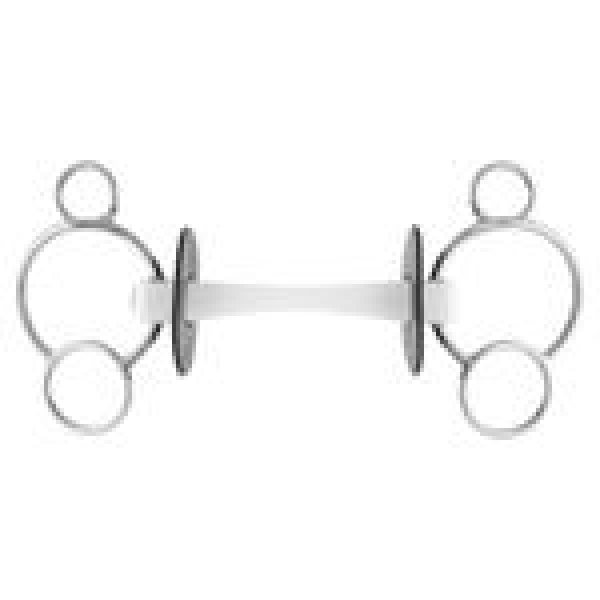 Nathe 3-Ring Gebiss mit biegsamer Stange 20mm