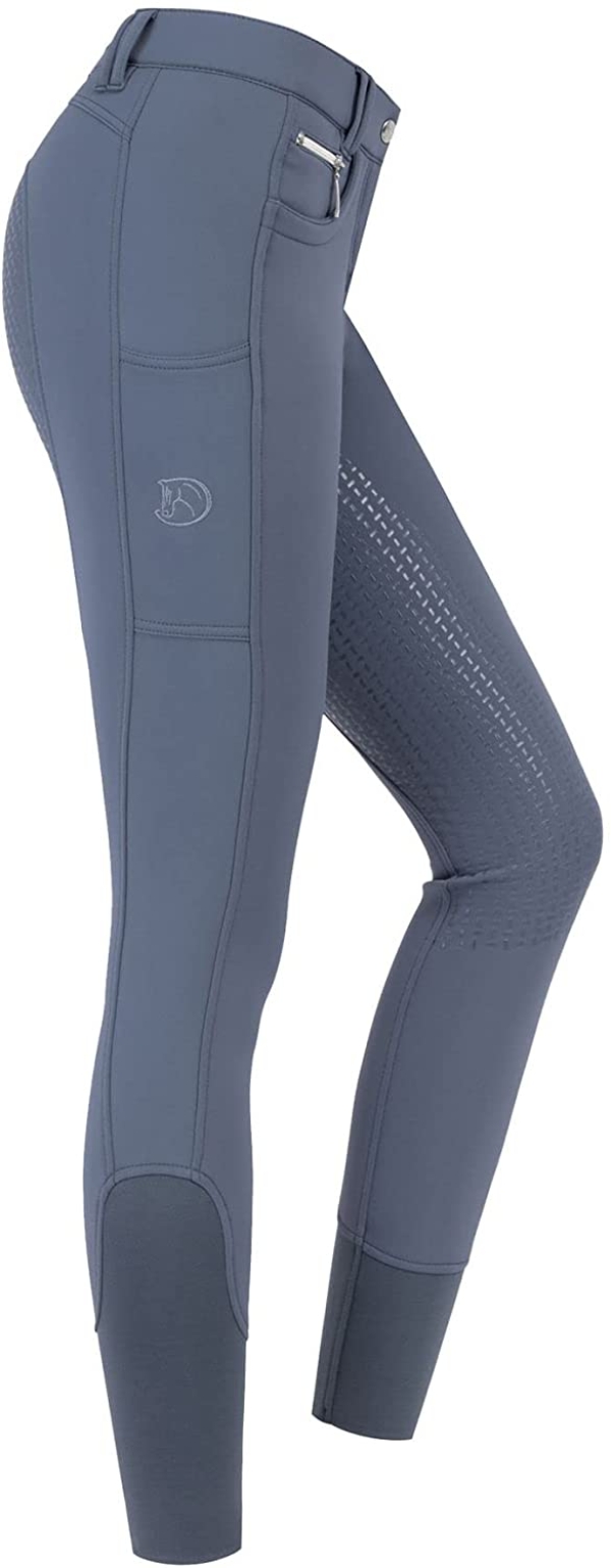 RidersDeal Collection Winterreithose Softshell mit Silikonvollbesatz für Damen, versch. Farben, Gr. 32-50, blue dark, 38
