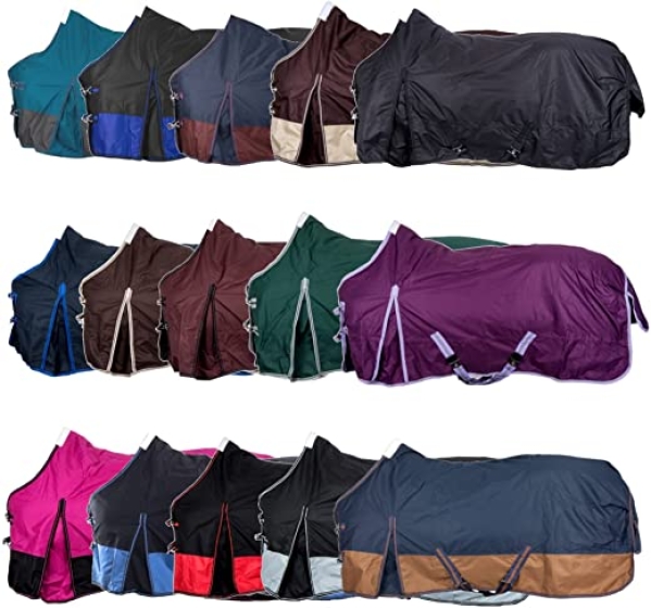 RL24 – Weidedecke Winterdecke 600D BASICLINE mit Nylonfutter, Polarfleecefutter oder Füllung in 100g, 200g, 300g