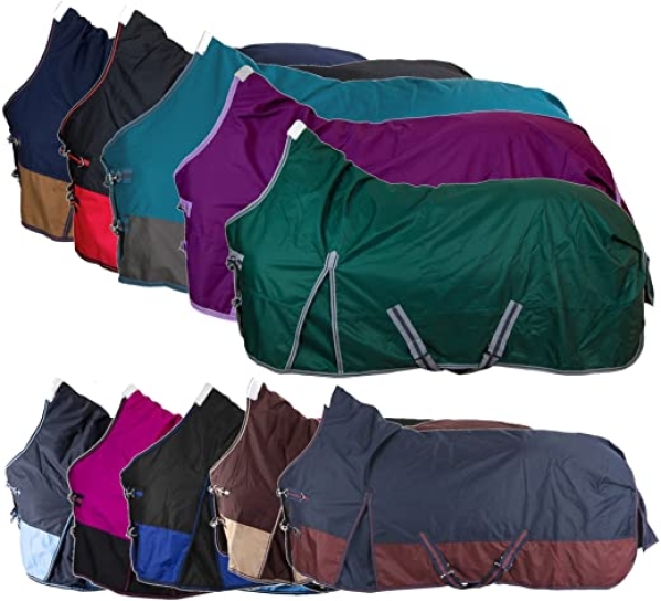 RL24 – Weidedecke Winterdecke High Neck 600D BASICLINE mit Nylonfutter, Polarfleecefutter oder Füllung in 100g, 200g, 300g