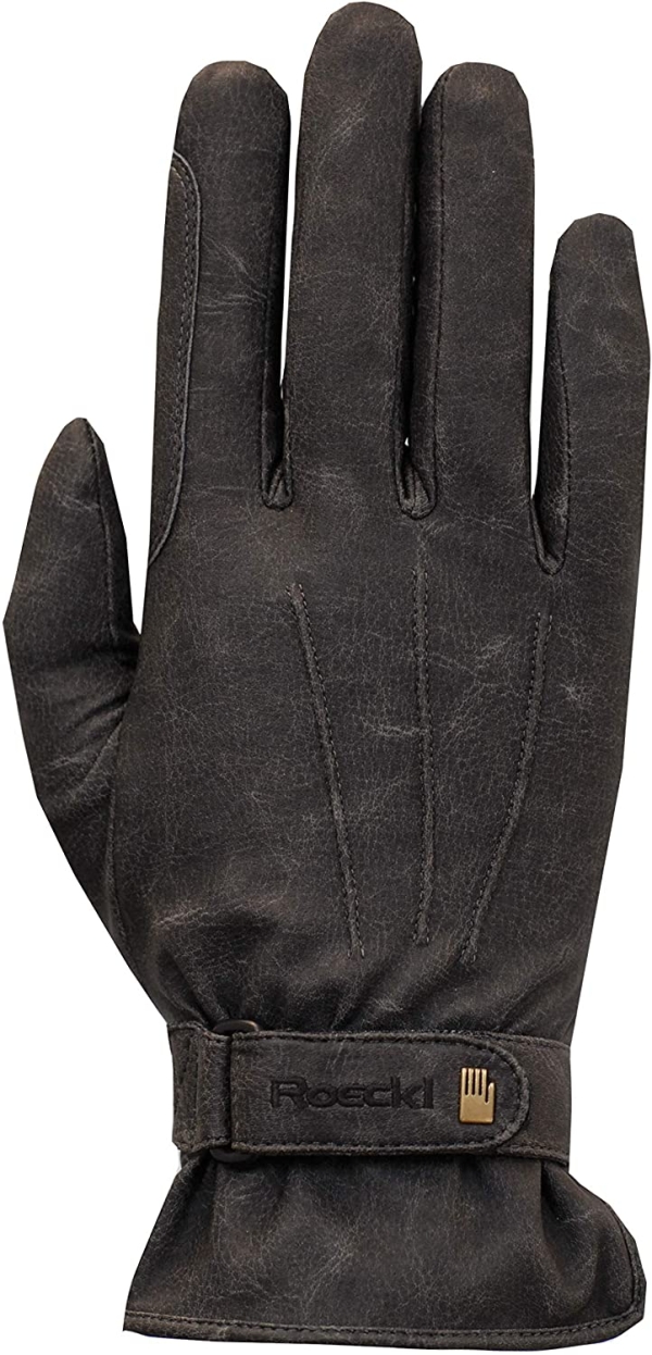 Roeckl Sports Winter Handschuh -Wago- Unisex Reithandschuh, Schwarz Stonewashed, 7,5