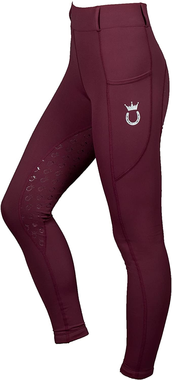 Royal Horsemen nachhaltige Reitleggings Damen, Mädchen & Kinder, Vollbesatz, Handytaschen, High Waist, Gürtelschlaufen, Bequeme Reithose