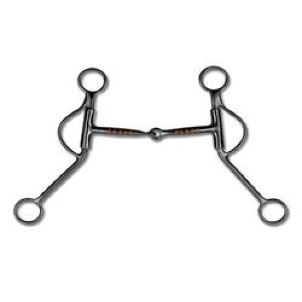 Snaffle Bit mit Shanks Western-Gebiss einfach gebrochen mit Kupfer